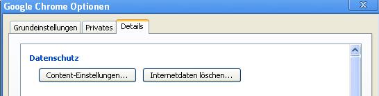 Chrome Optionen
