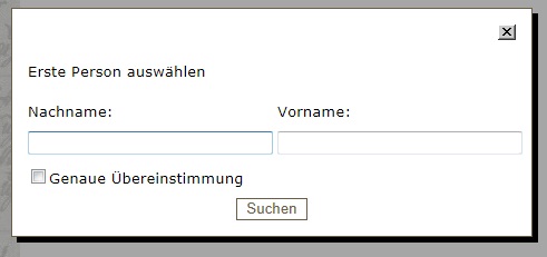 Auswahl der ersten Person