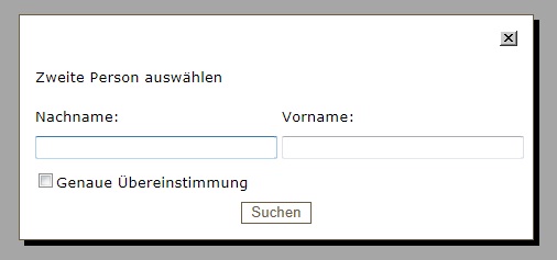 Auswahl der zweiten Person